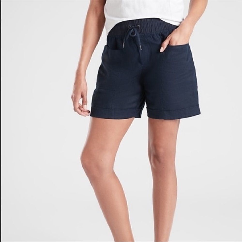EUC ATHLETA CABO LINEN SHORTS SIZE 2